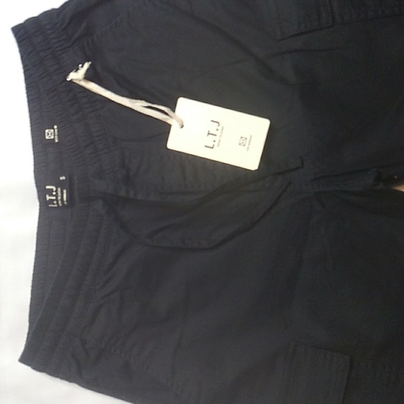 L.T.J. Letters to Juliet Black High Waist Cargo Joggers w Drawstring XS-S NWT - Picture 2 of 7